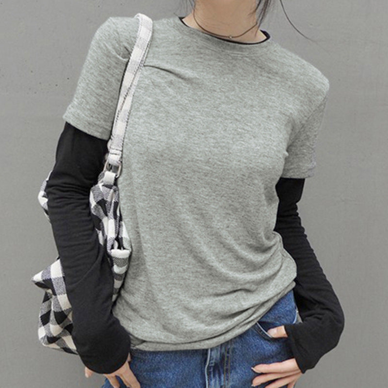 Women's Slim-Fit Breathable Round Neck Sports T-Shirt