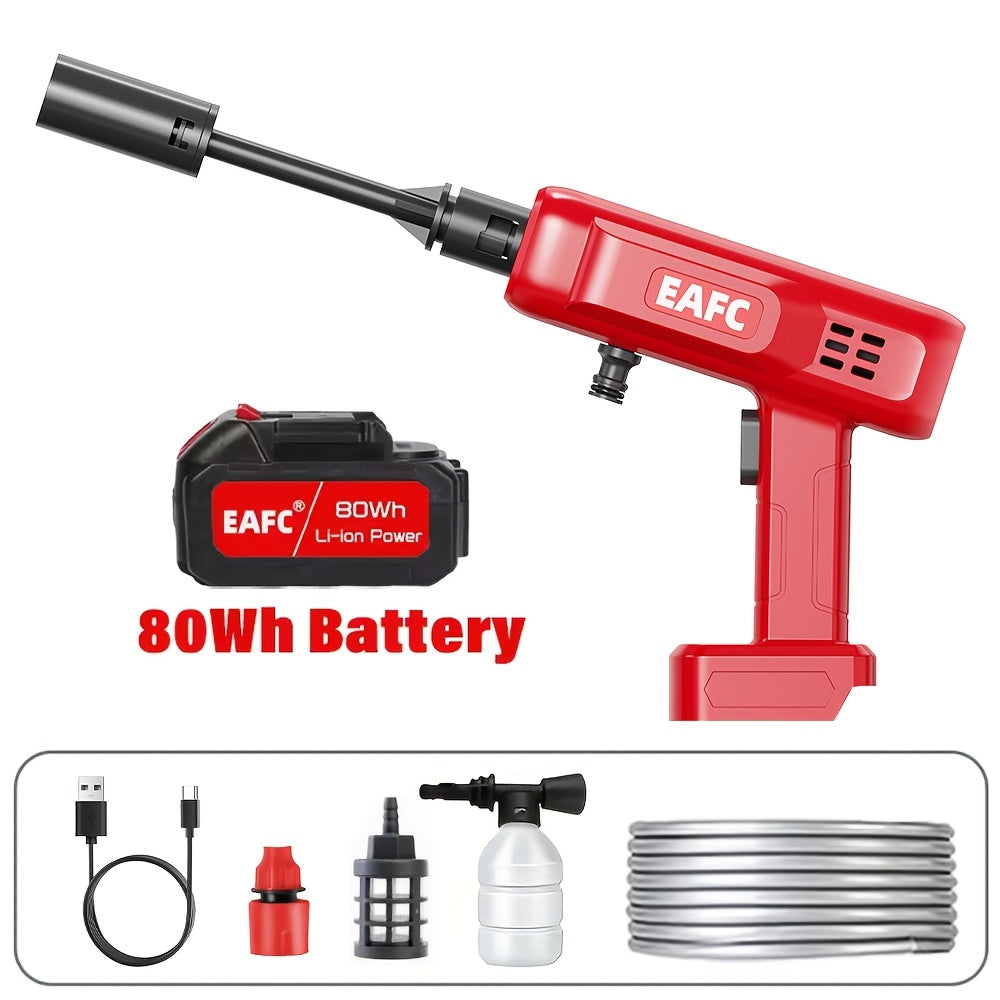Cordless High‑Pressure Washer with 40‑80 Wh Battery – Fast Charging, Multi‑Surface Cleaning