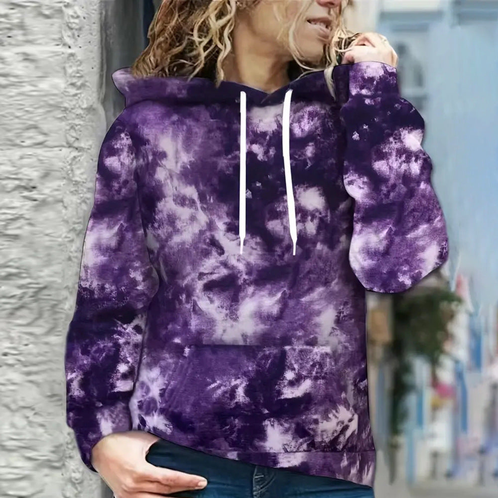 Vibrant Gradient 3D Printed Women's Pullover Hoodie