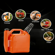 2 L Dual‑Spout Two‑Stroke Fuel Mixing Canister with Ratio Markings (20:1, 25:1, 40:1, 50:1)