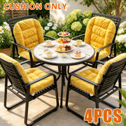 4pcs Thickened Outdoor Chair Cushions with Backrest Support, Suitable for Patio Furniture, Soft And Comfortable, Suitable for Garden Loungers, Terraces, And Balcony Furniture, Durable And Comfortable Fit