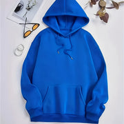 Plus Size Oversized Hooded Sweatshirt with Kangaroo Pocket, Solid Color, Loose Fit
