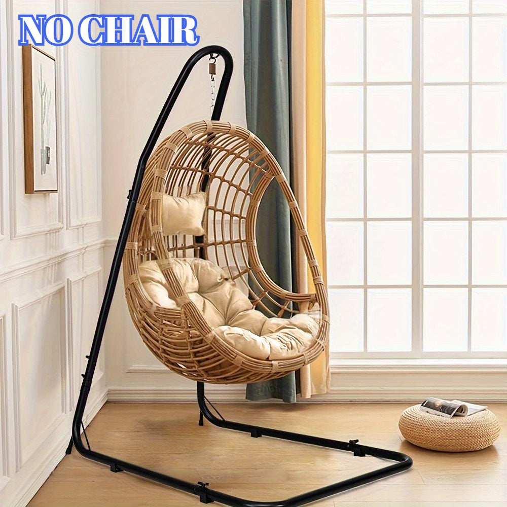 [2pcs Set] (Cushion And Pillow) Comfortable Casual New Experience! Egg-Shaped Hanging Chair Cushion with Pillow, Suitable for Indoor And Outdoor, Enhancing The Aesthetic of Living Room, Garden, Balcony, Multiple Colors Available