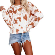 Women's Tie-Dye Crewneck Long-Sleeve Streetwear Hoodie
