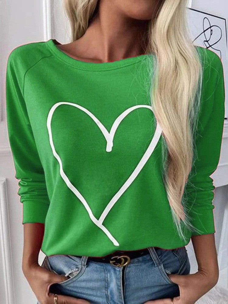 Casual Cartoon Digital Print Loose Pullover Hoodie