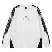 Retro Sport Long Sleeve Couple Pullover