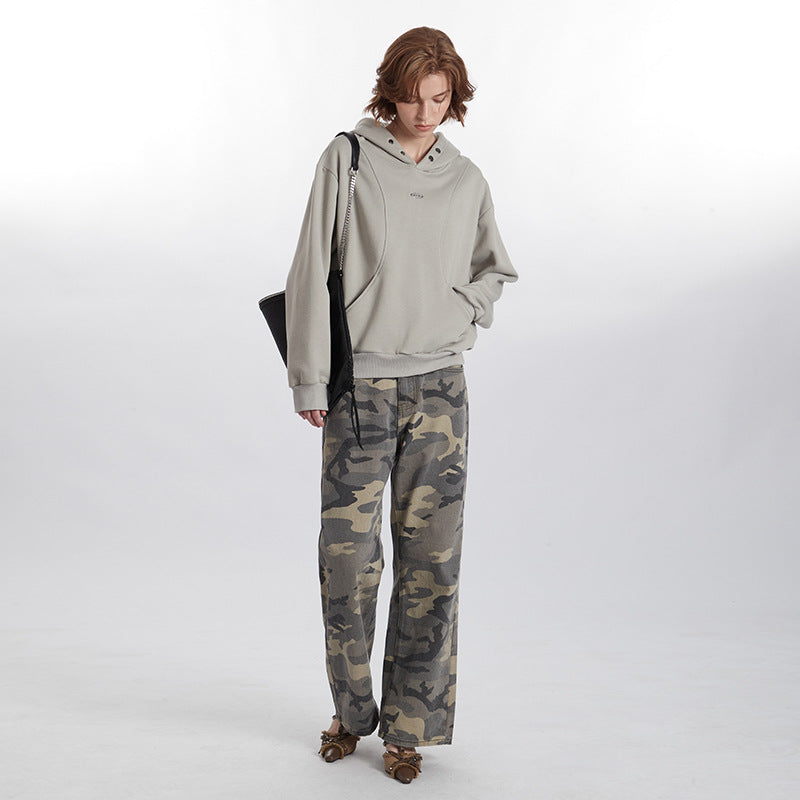 Women's Casual Loose Hooded Cardigan Sweater