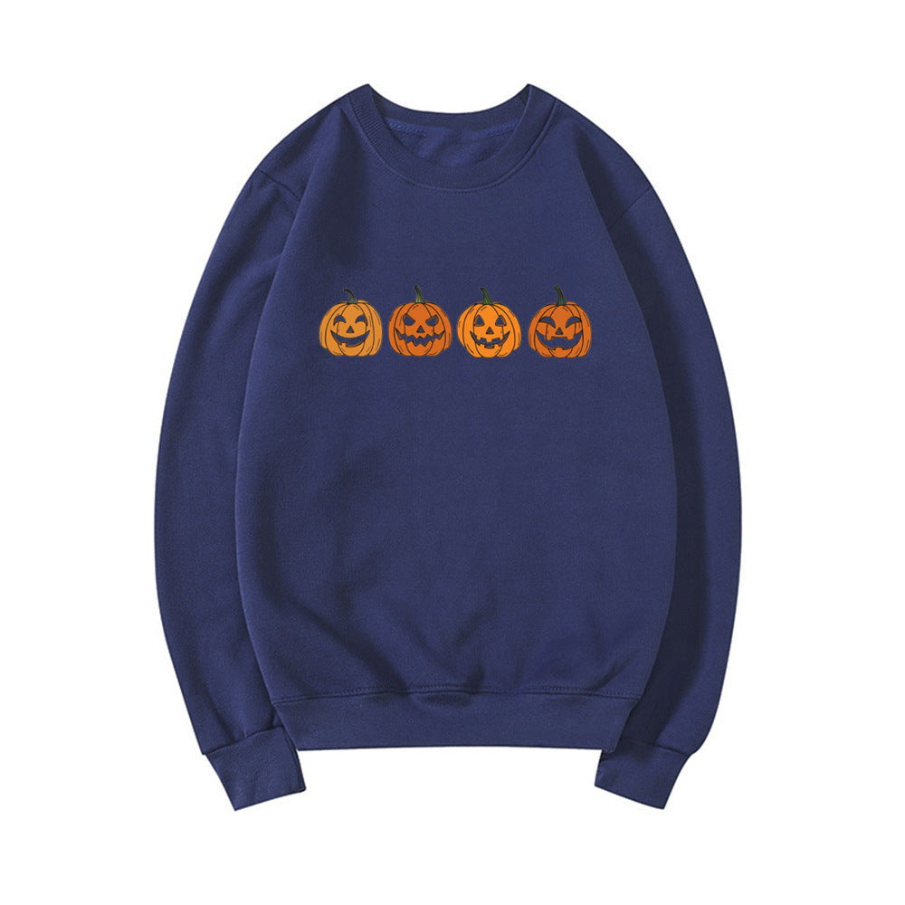 Funny Halloween Evil Pumpkin Head Hoodie Party Sweater