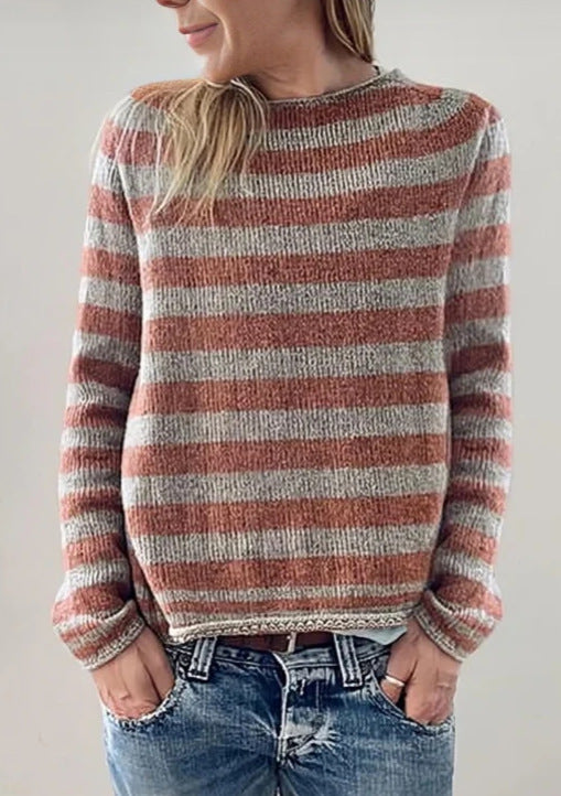 3d Digital Printed Women's Round Neck Sweater Made of Coarse Needle Fabric