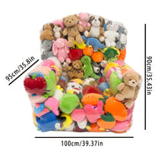 Large Capacity Transparent Doll Storage Bag with Zipper Closure