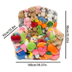 Large Capacity Transparent Doll Storage Bag with Zipper Closure