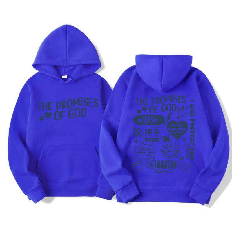 Unisex Solid Color Casual Loose Hooded Sweatshirt
