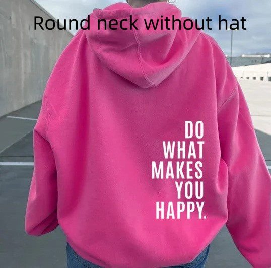 Do What Makes You Happy Oversized Wool Blend Sweatshirt