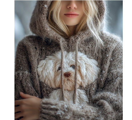 Retro Style Casual Womens Pullover Hoodie