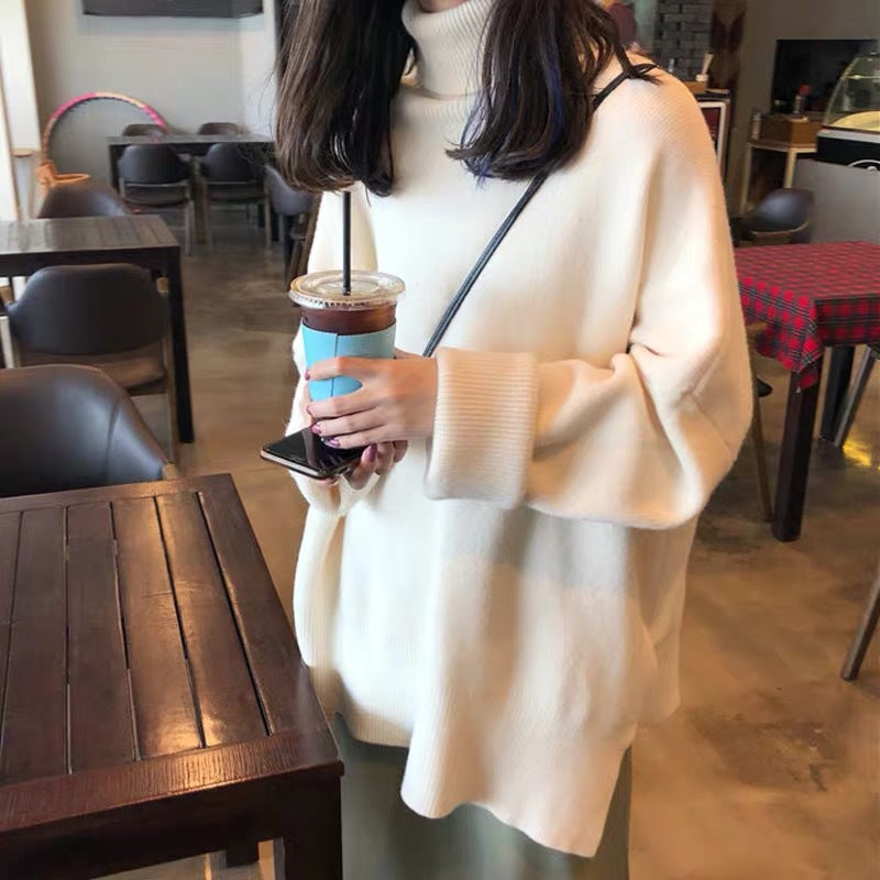 Cozy High-Neck Turtleneck Pullover Sweater
