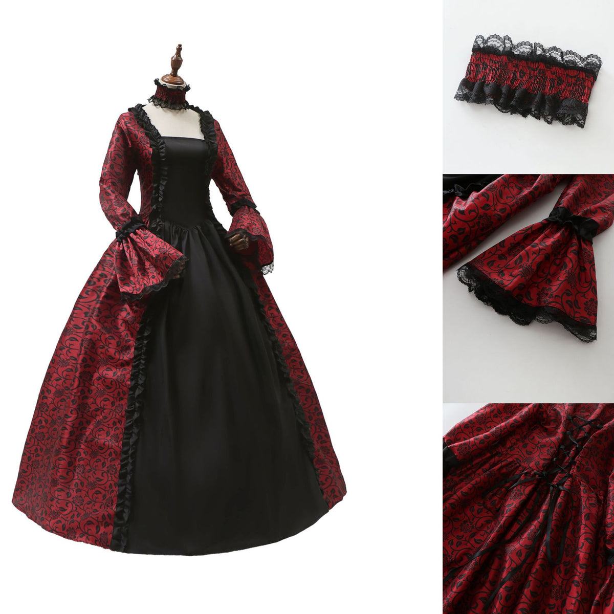 Victorian Retro Halloween Gothic Dress for Women