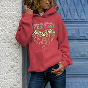 Chic Animal Print Hooded Sweatshirt for Women