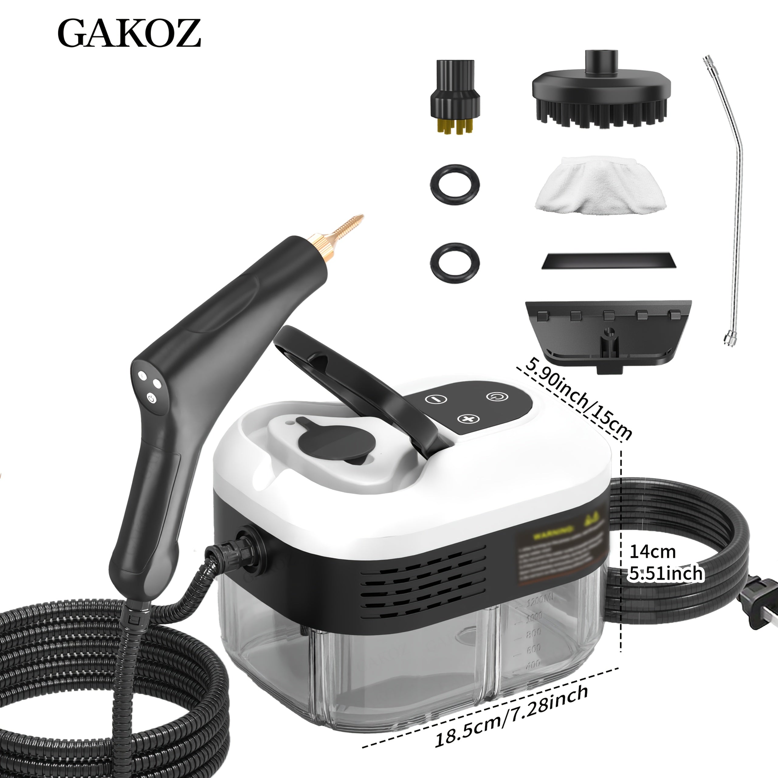 High-Pressure Steam Cleaner, Accessories Sold Separately, Household Steam Cleaner Handheld, Suitable for Kitchen Fumes, Sofas, Small Air Conditioners, Washing Machines, Carpet Cleaning, Car...