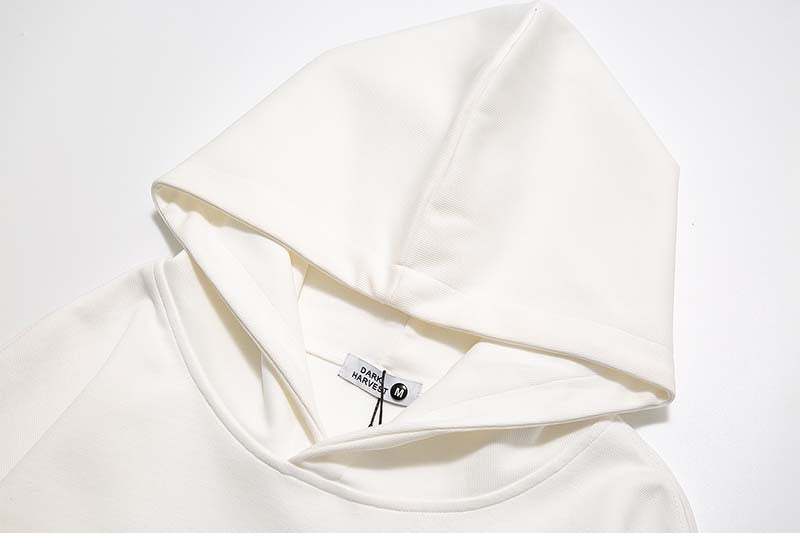 Men's Abstract Print Cotton Hooded Sweatshirt