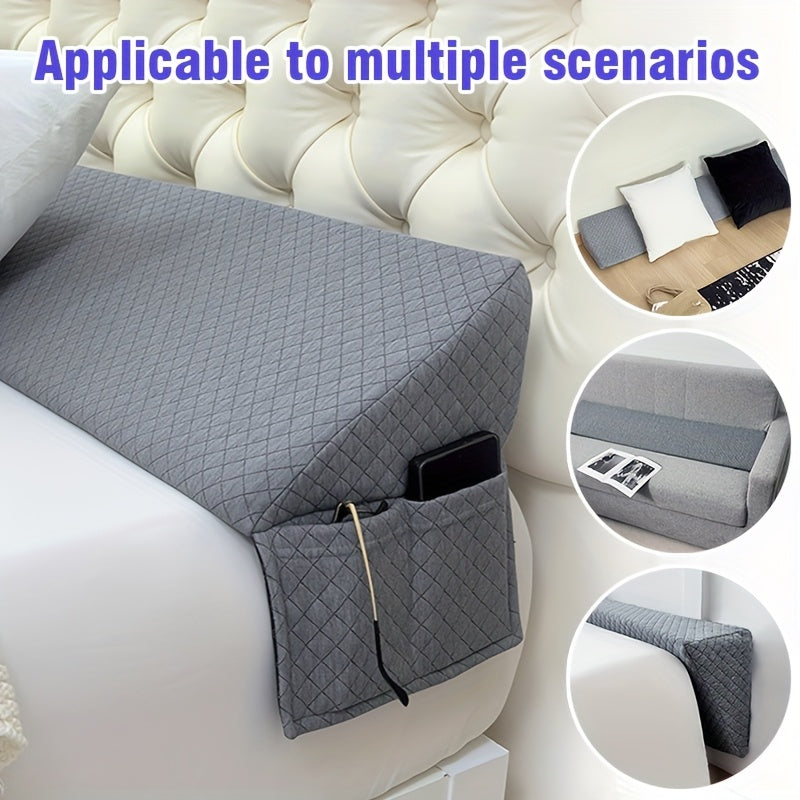 Bed Wedge Pillow – Gap Filler for Headboard, 0–7″ Adjustable Gap