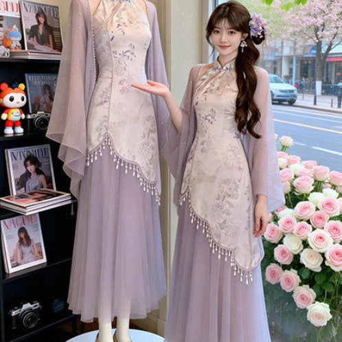 Early Spring Retro New Chinese Style Sleeveless Dress