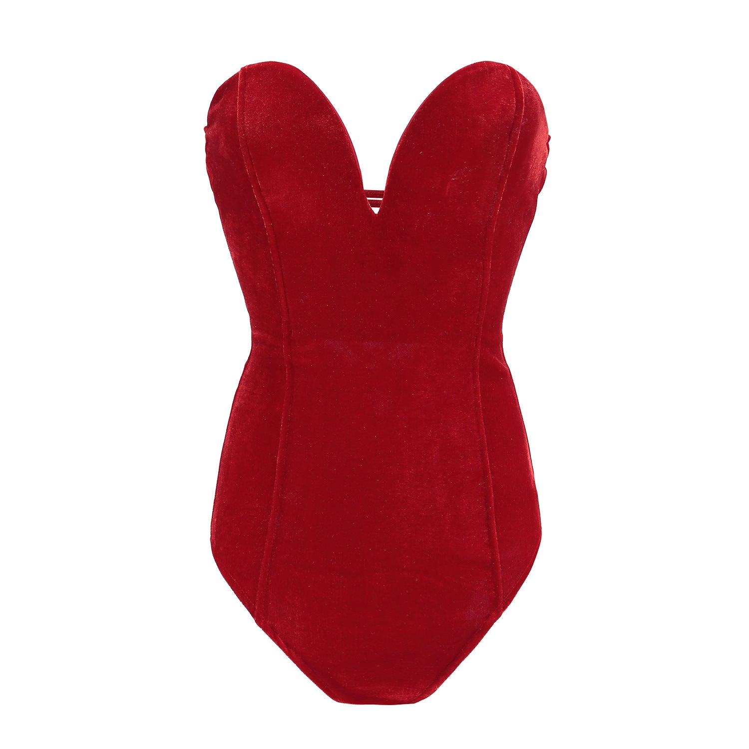 Gold velvet sexy tube top opensuit