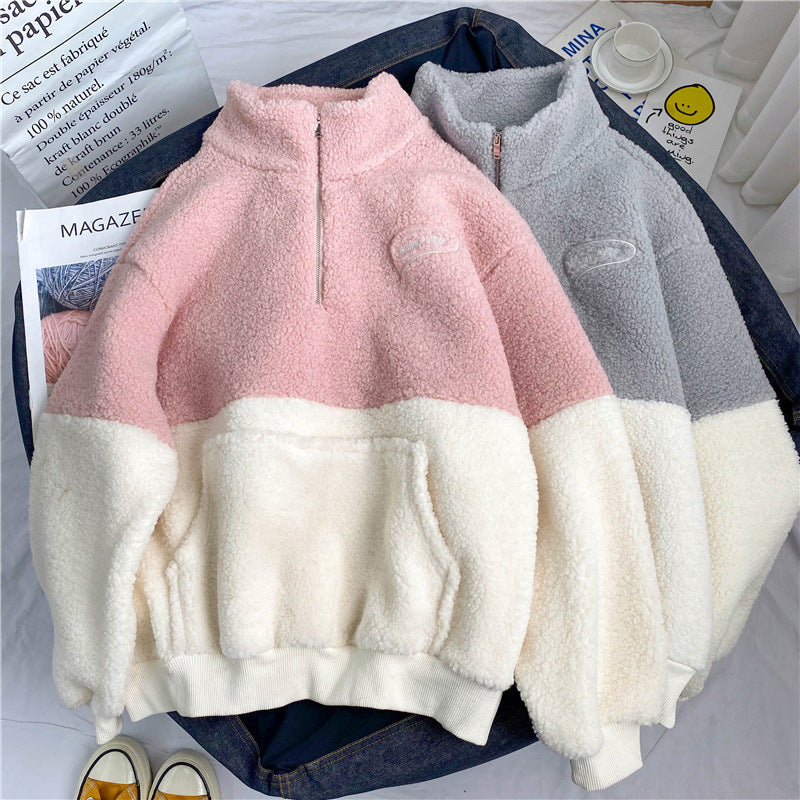 Cozy Plush Semi-High Collar Warm Winter Coat