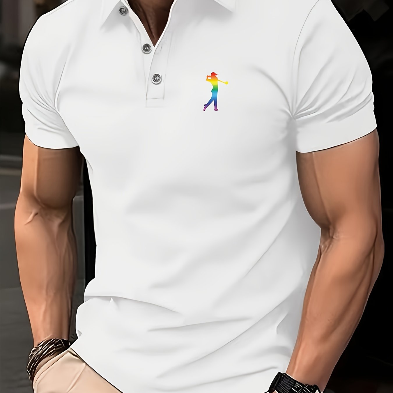 Men's Short Sleeve Printed Golf Shirt – Spring & Summer