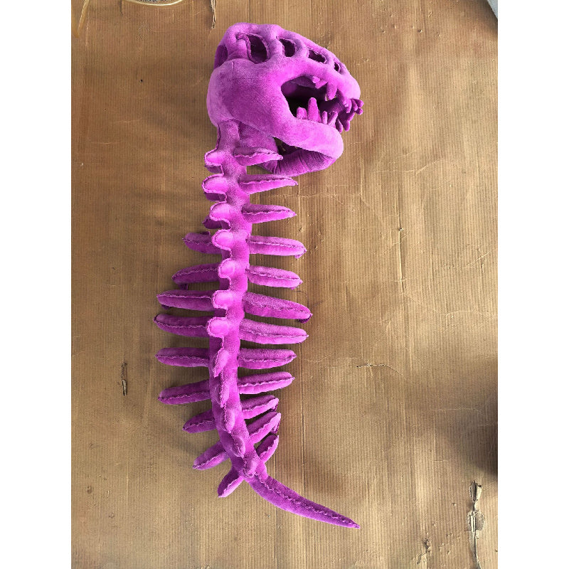 Soft Dinosaur Skeleton Costume – Plush Wearable Skull and Spine Design