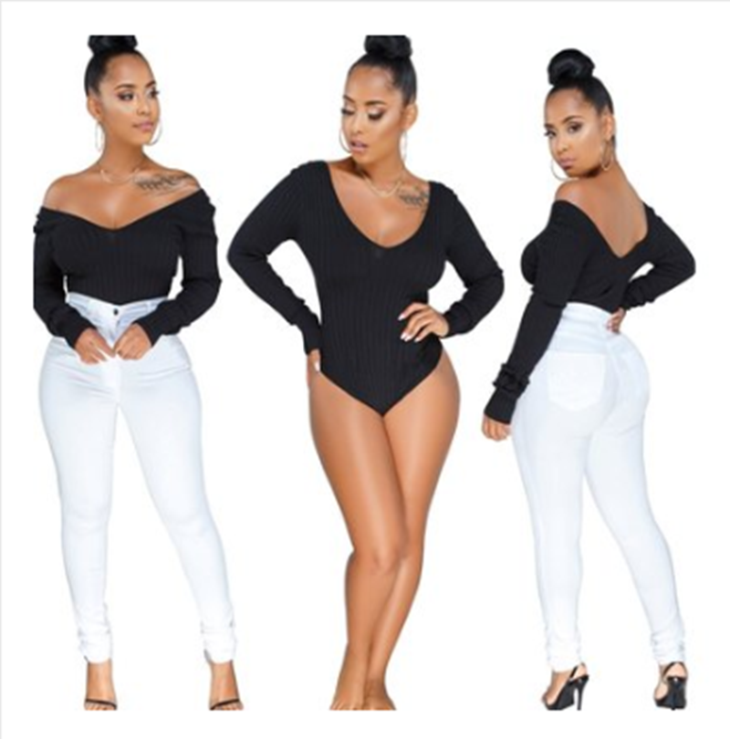 Women's Fashion Se Deep Artle Bring Long se Hole Jum