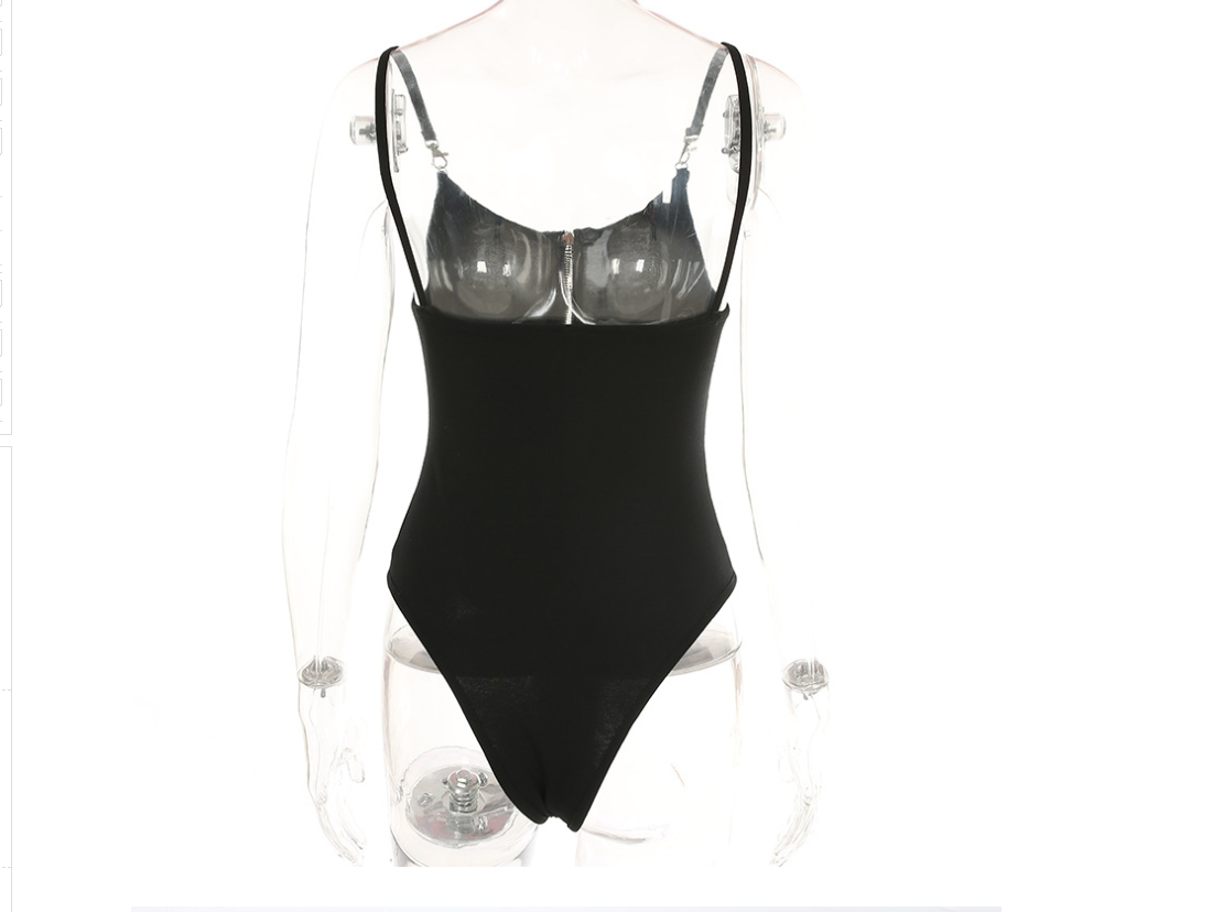 Sculpting Cotton Zipper Bodysuit