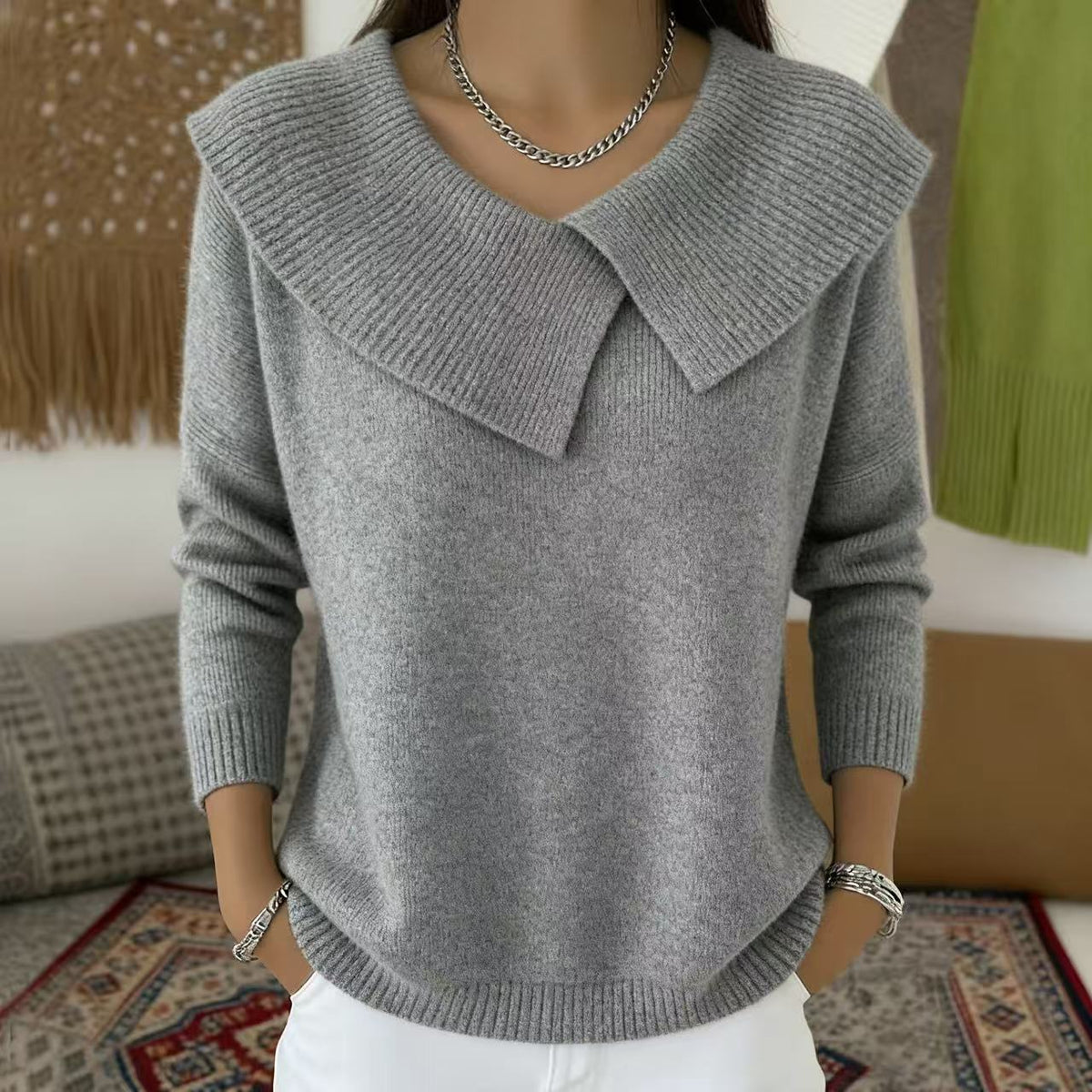 Fashionable Koreanstyle Retro Playful Slimming Turtleneck Sweater
