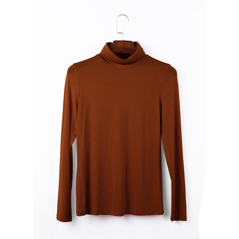 Women's Modal Turtleneck Long Sleeve Tee