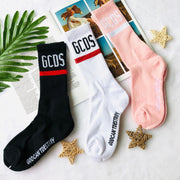 Breathable High-Top Letter Socks for Women
