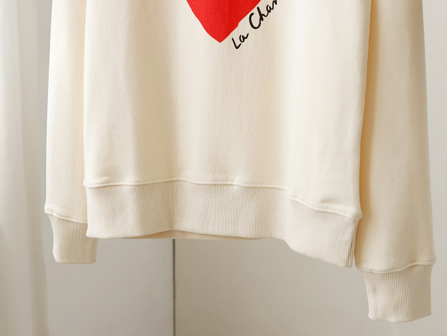 Cozy Heart Print Loose Fit Sweatshirt