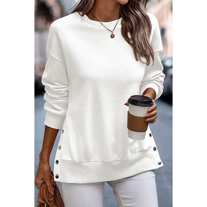 Women's Casual Loose Long Sleeve Pullover Sweatshirt