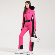 Women's Waterproof Thickened Warm One-Piece Ski Suit
