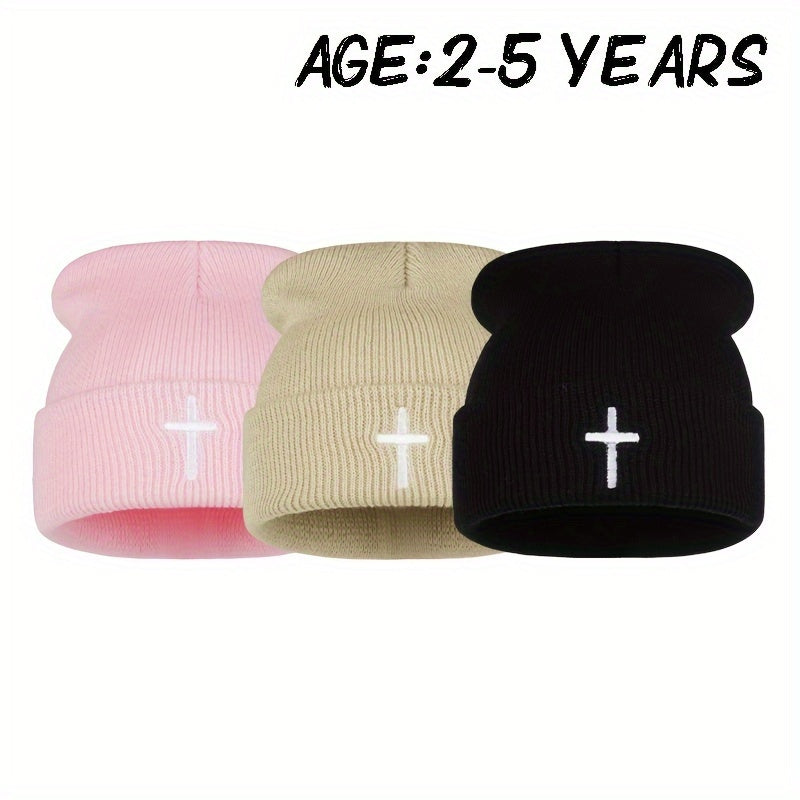 Unisex Embroidered Knit Winter Hat with Ear Protection