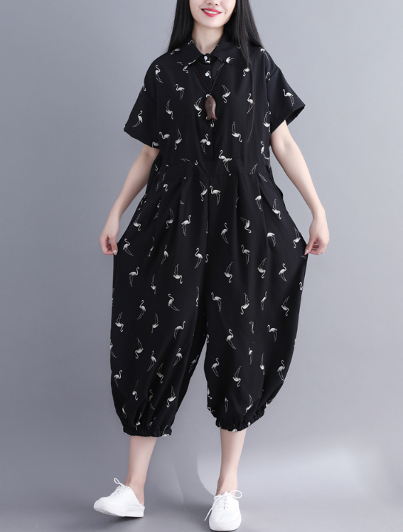 Chic Printed Chiffon Jumpsuit for Women