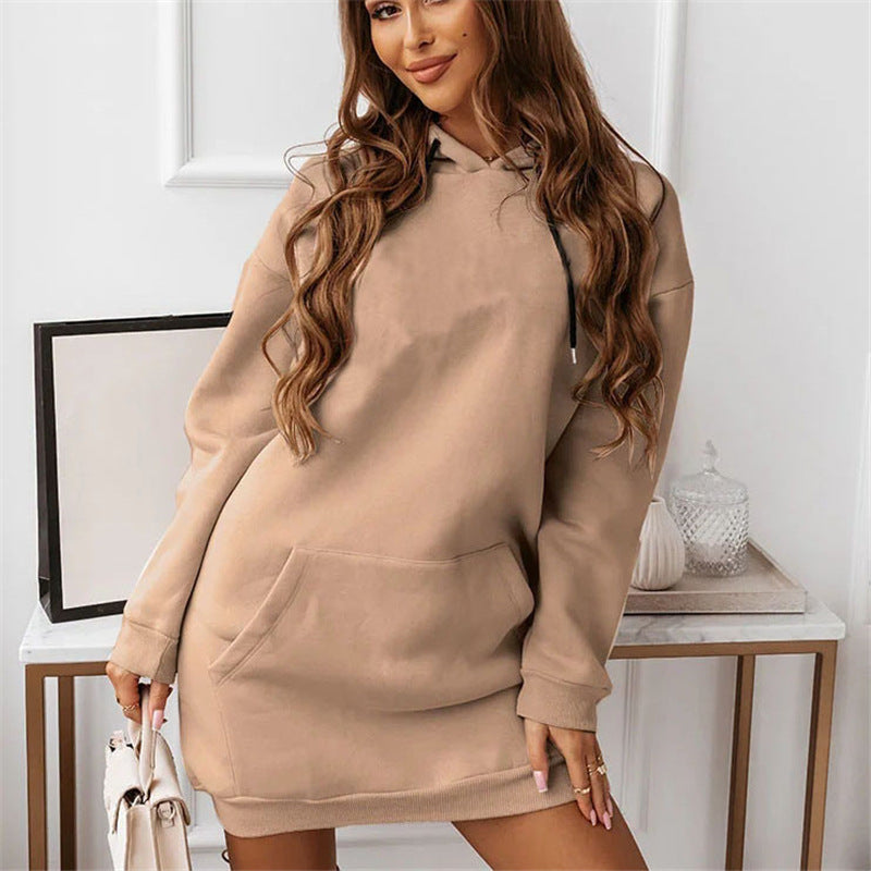 Women's Solid Color Casual Sports Hoodie
