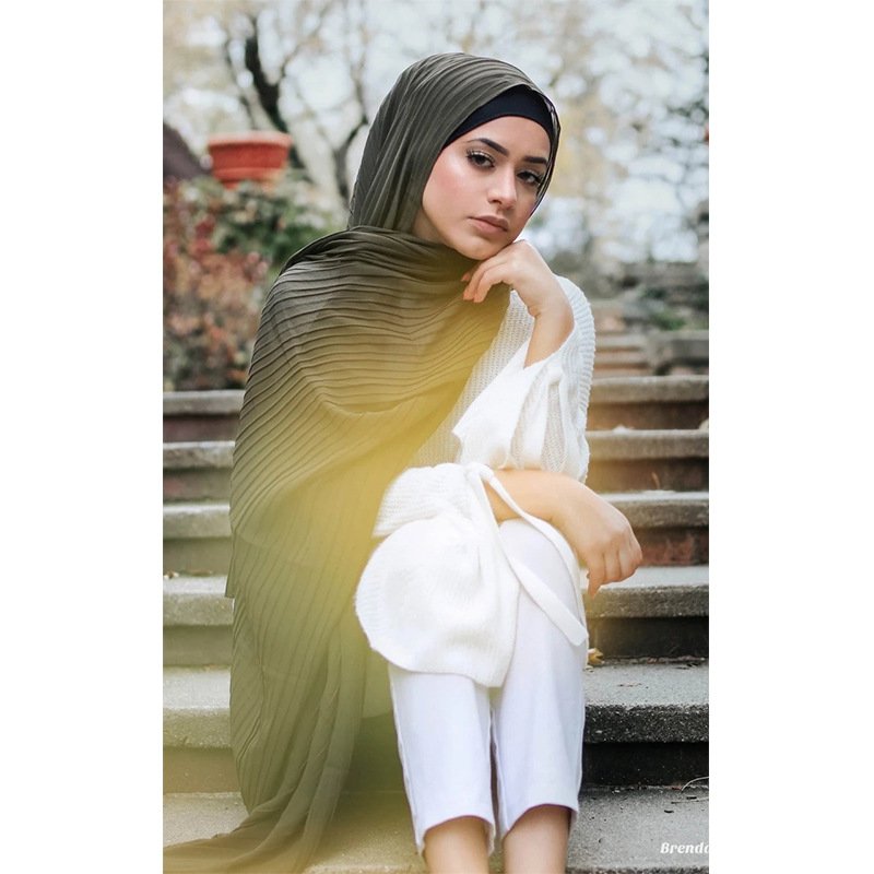 Add a Pop of Color with Crinkled Chiffon Scarf