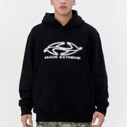 Oversized Graphic Letter Printed Hoodie for Women