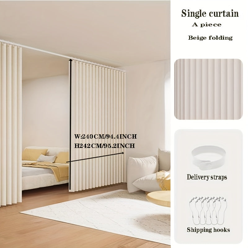[Punch-Free 2D Door Curtain] Easy-To-Install Punch-Free 1pc 2D Door Curtain | Folding Curtain Door Curtain Partition Curtain, Suitable for Living Room, Bedroom, Kitchen Fume Partition, Comes with…