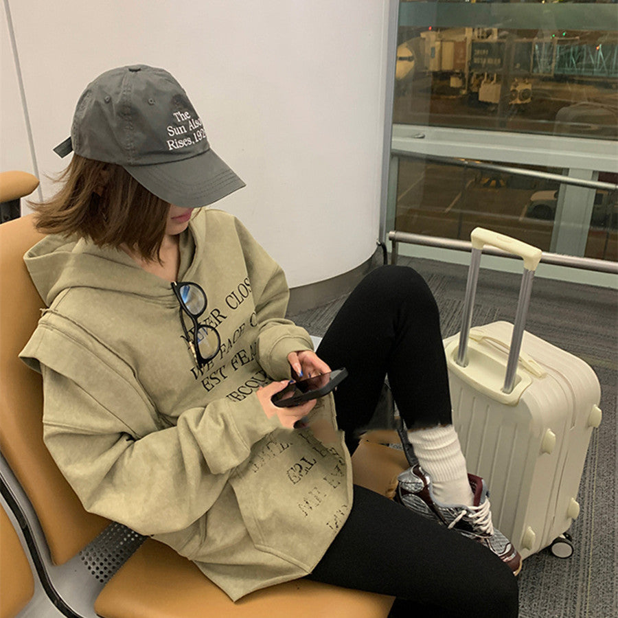 Women's Retro Oversized Graphic Hoodie American Streetwear