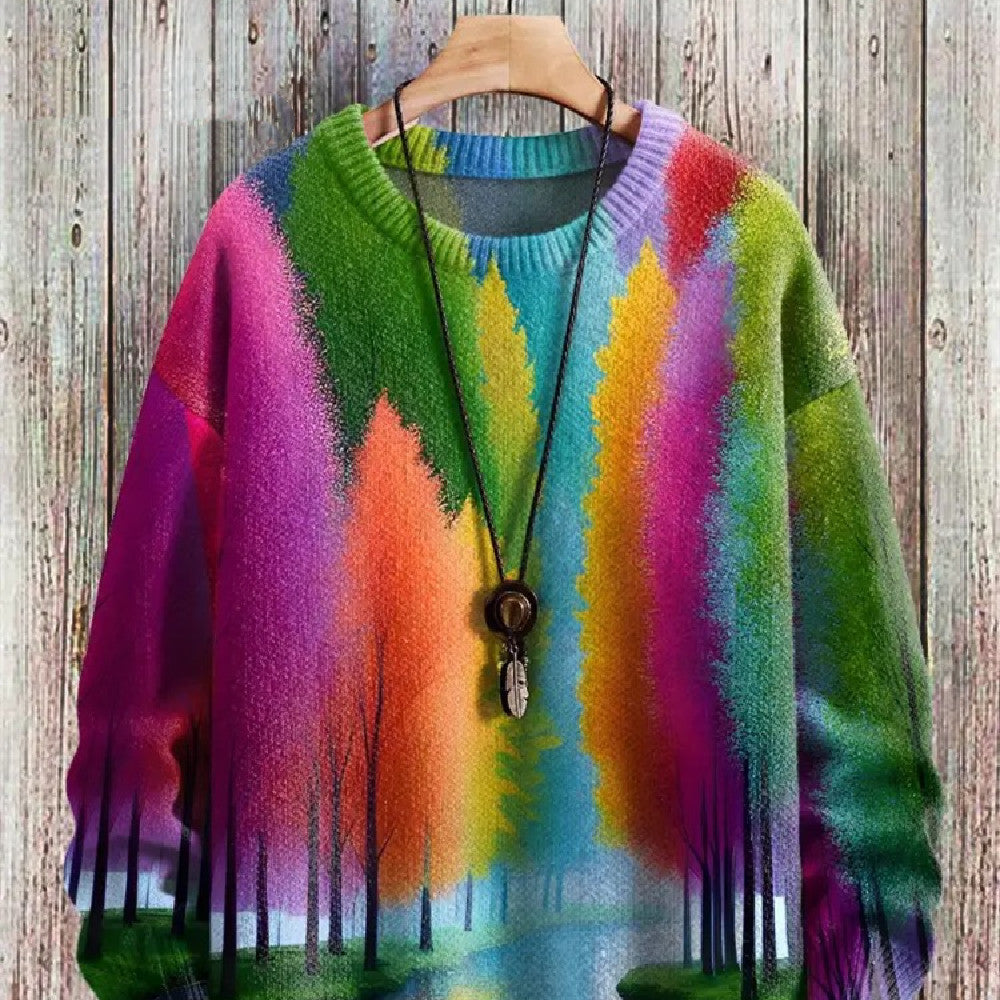 Unisex Halloween Digital Print Crewneck Sweater