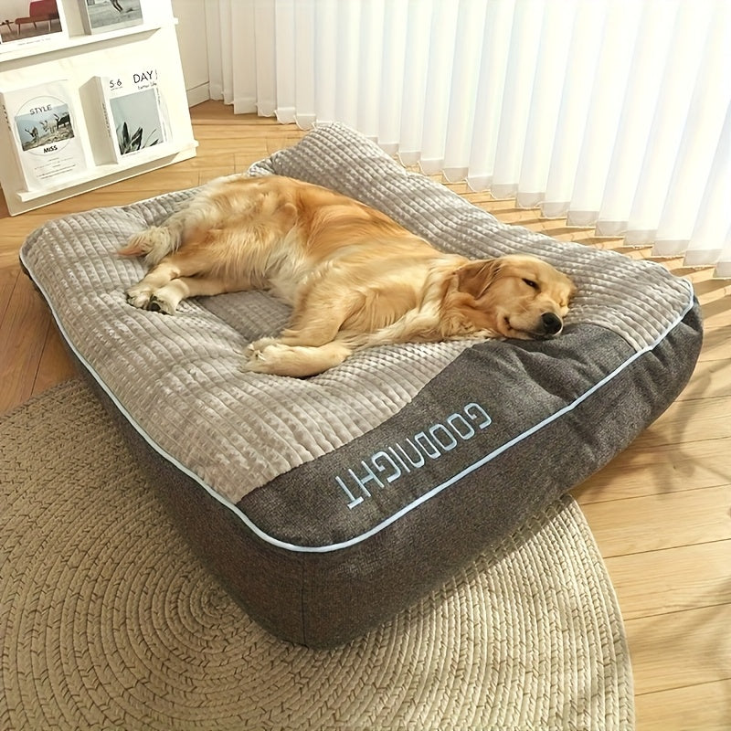 A Luxurious Plush Pet Sofa Bed Suitable For Medium To Large Dogs And Cats - Anti-Slip, Comfortable All-Season, Soft Polyester Filling, Very Suitable For Golden Retrievers And Similar Breeds, Futon...