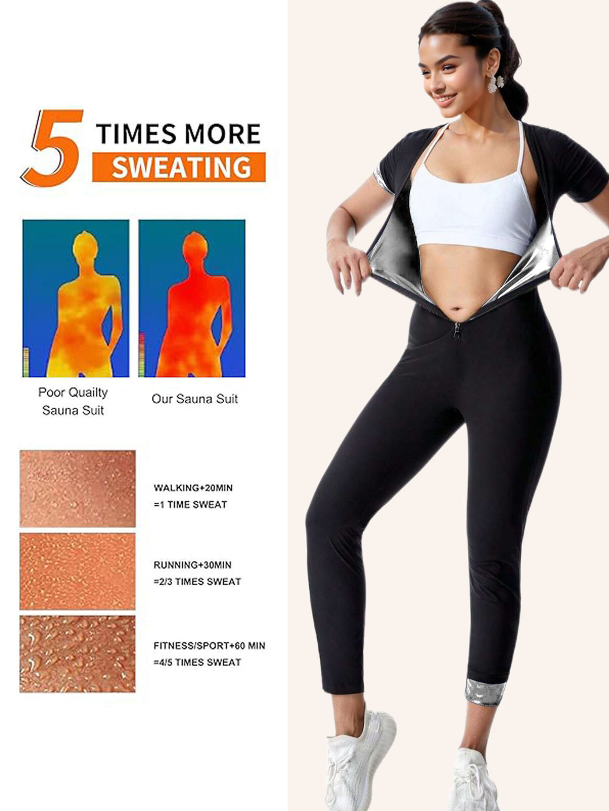Women's Sweat Enhancer Sauna Jumpsuit & Waist Trainer