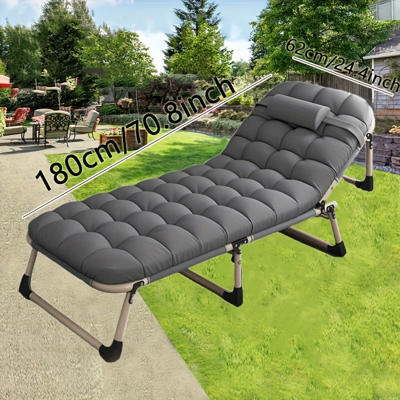 Heavy Duty Outdoor Folding Bed with Flip Mattress - 450/500/600 lbs Capacity, Portable Foldable Guest Bed with Sturdy Frame & Comfortable Mattress for Camping, Travel, Balcony, Garden - Ideal for Teen