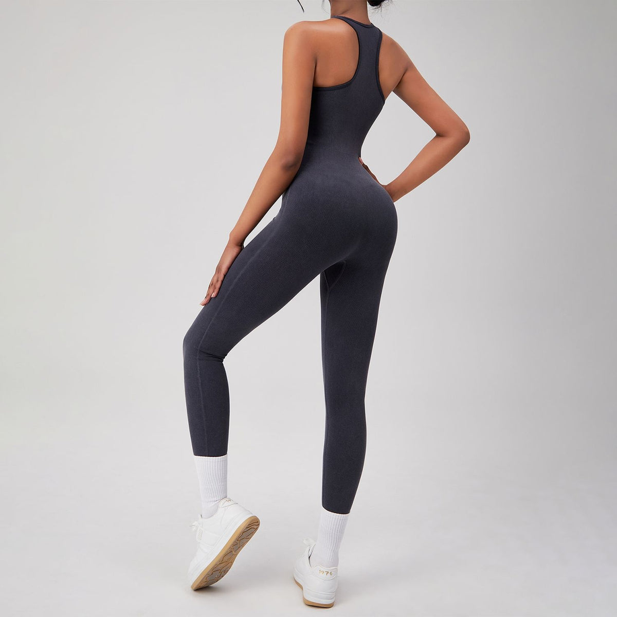 Nude Feel Zipper Quick-drying  Wicking Beauty Back Yoga Jumpsuit