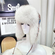 Warm Fox Fur Earmuffs Hat